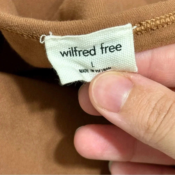 Wilfred Free Brown Caramel LOOK Halter Top Athletic Jumpsuit L - Picture 8 of 8